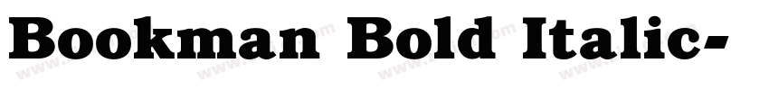 Bookman Bold Italic字体转换
